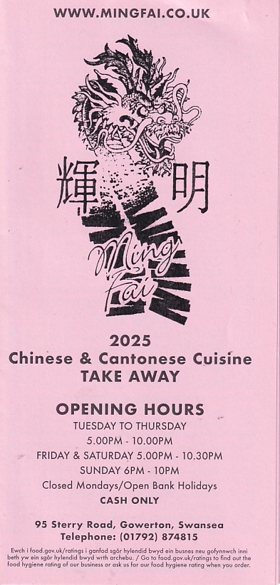 ming fai chinese Gowerton